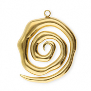 Ciondoli in acciaio inossidabile spirale oro