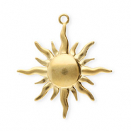 Ciondoli in acciaio inossidabile sole oro