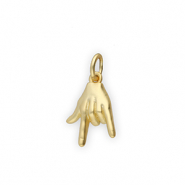 Metallo TQ in ottone ciondolo "I love you" oro
