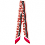 Bandana foulard con vita marina rosso ruggine-rosa chiaro-marrone