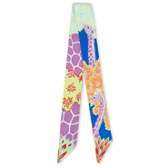 Bandana foulard con giraffa multicolore