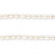 TQ Perle di acqua dolce chicco di riso 7x5mm bianco naturale