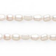 TQ Perle di acqua dolce pepita ovale 5-6mm bianco naturale