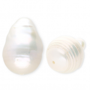 TQ Perle di acqua dolce di alta lucentezza goccia bianco naturale