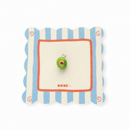 BY31&reg; Ciondoli in ottone Eco-brass con smalto oliva argento-verde oliva-rosso