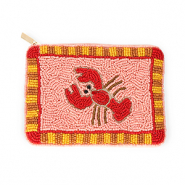 Portafogli piccoli cancro rosa chiaro-rosso-marrone chiaro-giallo ocra
