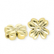 Perline in acrilico fiore oro