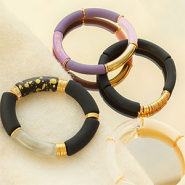 Set di ispirazione Ecco come creare bracciali di tendenza con perline in acrilico tubo