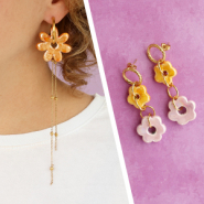 Set di ispirazione Idee per la creazione di orecchini con fiori di ceramica greca DQ