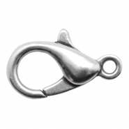 Chiusura moschettone di metallo DQ 23mm argento antico (privo di nichel)