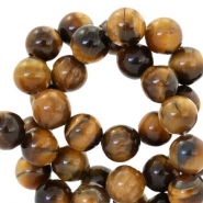 Perline in pietra naturale Occhio di tigre 6mm marrone