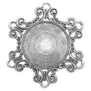 Ciondoli di metallo TQ in stile barocco argento antico