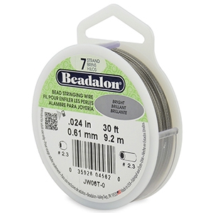 Beadalon filo infilaperle 7 fili diametro 0.61mm acciaio inossidabile brillante