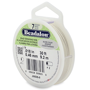 Beadalon filo infilaperle 7 fili diametro 0.46mm argento