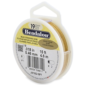 Beadalon filo infilaperle 19 fili diametro 0.46mm oro