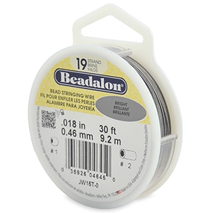 Beadalon filo infilaperle 19 fili diametro 0.46mm acciaio inossidabile brillante