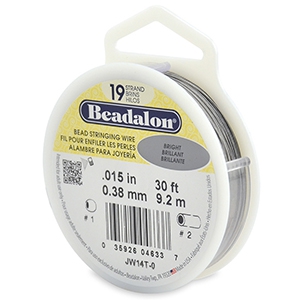 Beadalon filo infilaperle 19 fili diametro 0.38mm acciaio inossidabile brillante