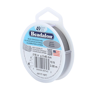 Beadalon filo infilaperle 49 fili diametro 0.46mm acciaio inossidabile brillante