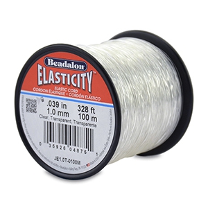Beadalon filo infilaperle elastico diametro 1.0mm 100 metri trasparente