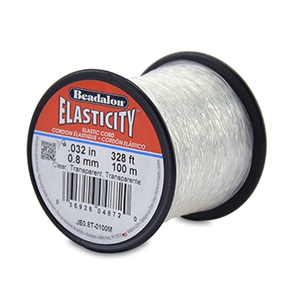 Beadalon filo infilaperle elastico diametro 0.8mm 100 metri trasparente