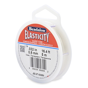Beadalon filo infilaperle elastico diametro 0.8mm 5 metri trasparente