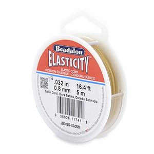 Beadalon filo infilaperle elastico diametro 0.8mm 5 metri oro satinato