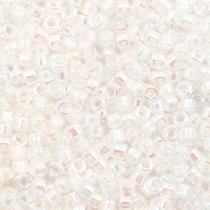 Perline Miyuki Delica 11/0 Pale peach lined AB crystal DB-52