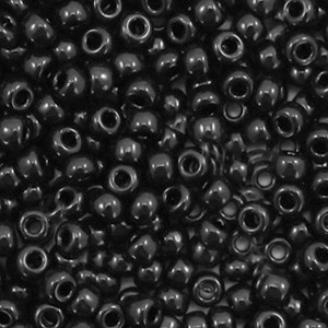 Rocailles Miyuki 8/0 Opaque black 8-401