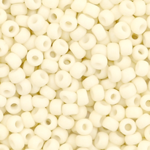 Rocailles Miyuki 8/0 Opaque matte cream white 8-2021