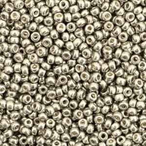 Rocailles Miyuki 11/0 Duracoat galvanized light pewter silver 11-4221