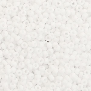 Rocailles Miyuki 11/0 Matte white 11-402f