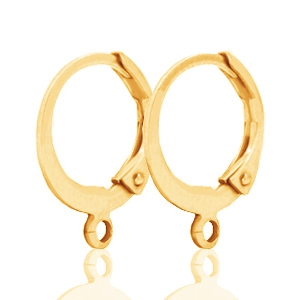 Orecchini a cerchio DQ 12mm con anellino oro