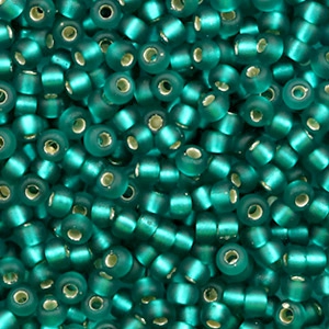 Rocailles Miyuki 8/0 Silverlined matte teal green 8 - 2425F