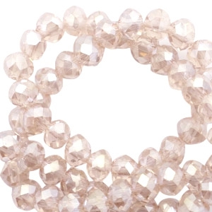 Perline sfaccettate 3x2mm rondella champagne