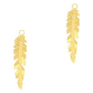 Pendenti in stile boh&eacute;mien a forma di piuma oro