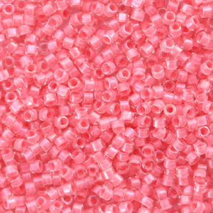Perline Miyuki Delica 11/0 Coral lined luster crystal pink DB-70