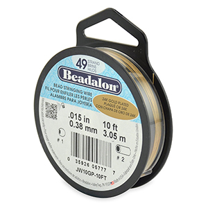 Beadalon filo infilaperle 49 fili diametro 0.38mm acciaio inossidabile dorato