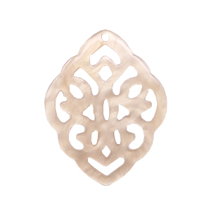 Pendenti in resina in stile barocco rombo beige semolina chiaro