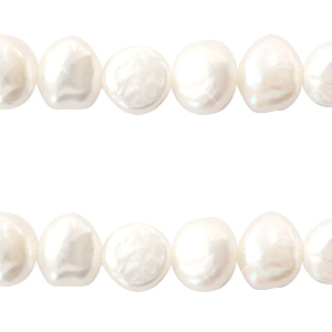 BQ Perle di acqua dolce pepita rotonde 7-8mm bianco naturale