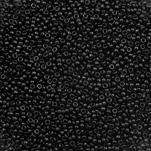 Rocailles Miyuki 15/0 Opaque black 15-401