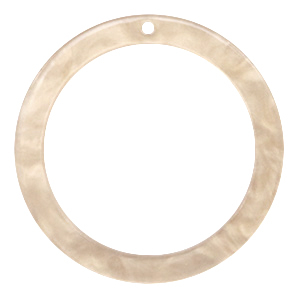 Pendenti in resina 35 mm rotondo beige semolina chiaro