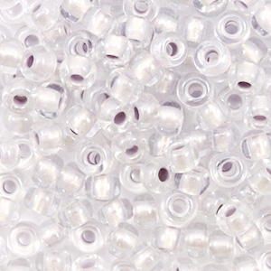 Rocailles Miyuki 6/0 Pearlized effect silver 6-4613