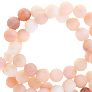 Perline in pietra naturale Calcedonio (Quarzo) 6mm beige rosa multicolore