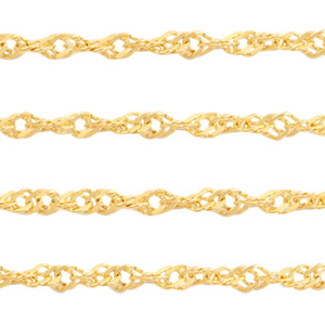 Componenti in acciaio inossidabile catena a torciglione oro