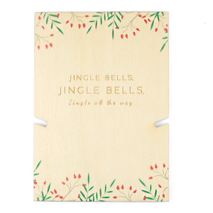 Espositori bigiotteria in cartoncino di legno "jingle bells" naturale (colore naturale di legno)