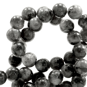 Perline in pietra naturale Labradorite 6mm antracite