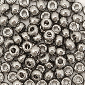 Rocailles Miyuki 6/0 Plated nickel anthracite 6-190