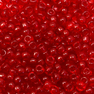 Rocailles Miyuki 8/0 Transparant ruby red 8-141