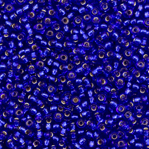 Rocailles Miyuki 11/0 Silverlined cobalt blue 11-20