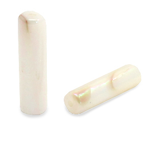 Perline di conchiglia tubo beige crema-rivestimento AB